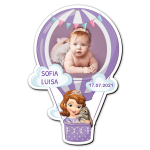 Marturii magnetice botez Balon aer cald - Printesa Sofia - MFBA-19 - imagine 2