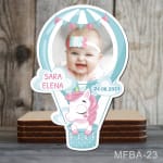 Marturii magnetice botez Balon aer cald - Unicorn - MFBA-23