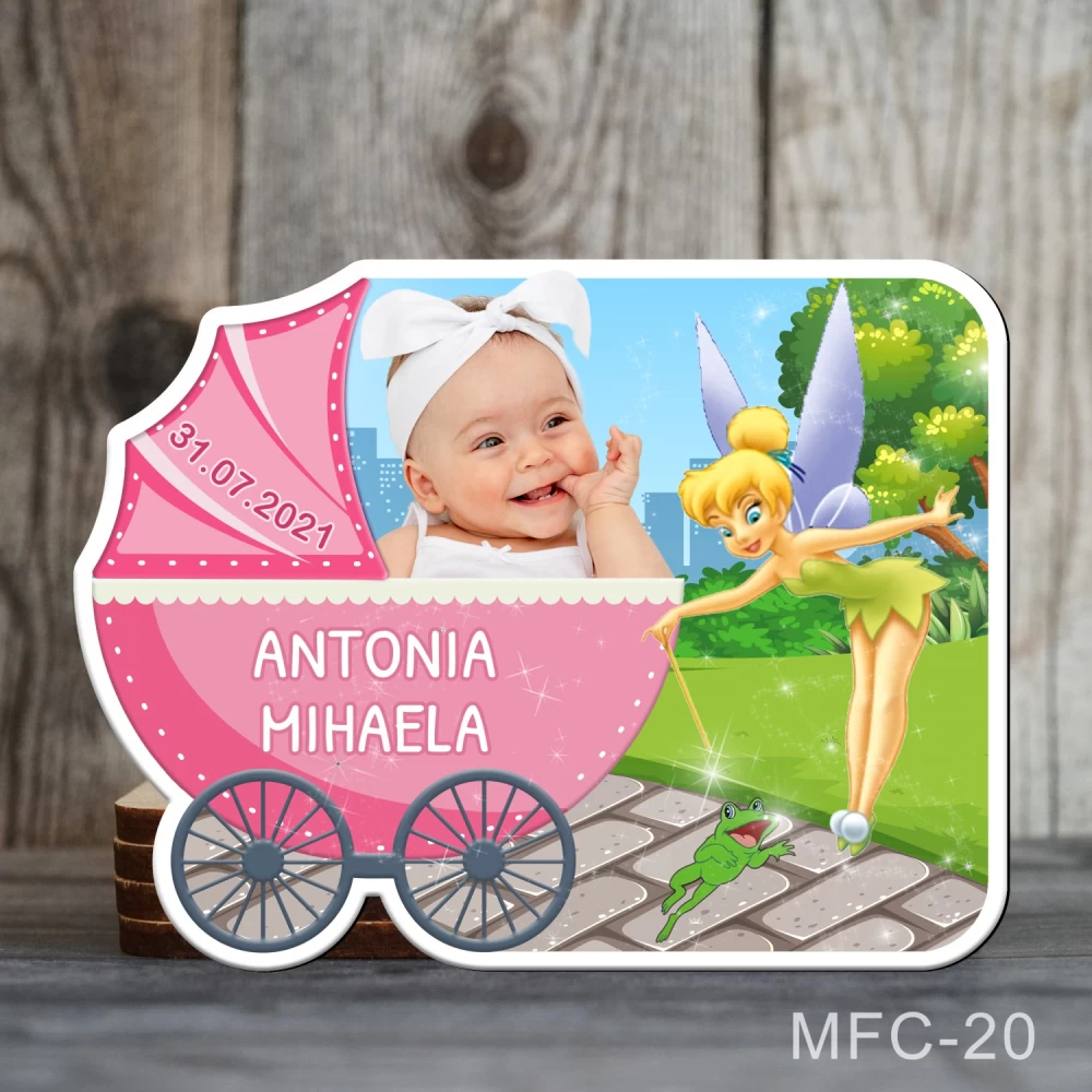 Magneti personalizati botez tinkerbell