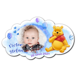 Marturii botez magnetice forma norisor - Winnie the Pooh - MCN-17 - imagine 2