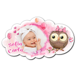 Marturii botez magnetice forma norisor - Bufnita - MCN-10 - imagine 2