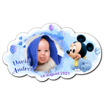 Marturii botez magnetice forma norisor - Mickey Mouse - MCN-12 - imagine 2