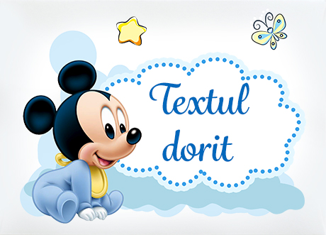 2 – Decor Baby Mickey si text
