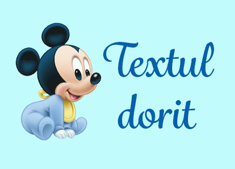 1 – Baby Mickey si text