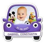 Marturii botez magneti baieti - Masina - Mickey si Pluto - MFM-03 - imagine 2