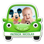 Marturii botez magneti baieti - Masina - Mickey Mouse - MFM-06 - imagine 2