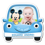 Marturii botez magneti baieti - Masina - Mickey Mouse - MFM-05 - imagine 2