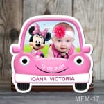 magneti botez fete masina cu Minnie Mouse