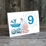 Numere de masa botez - Baietel si carucior - NM-20 - imagine 7