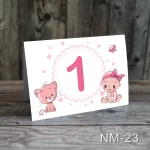 Numere de masa botez - Fetita si pisica - NM-23