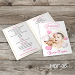 Meniu Botez cu poza - Inimi - MBF-06