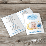 Meniu Botez cu poza - Strumf - MBF-27