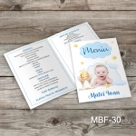 Meniu Botez cu poza - Ingeras - MBF-30