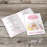 Meniu Botez cu poza - Unicorn - MBF-42