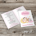 Meniu Botez cu poza - Pisica Marie - MBF-51