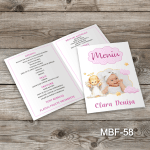 Meniu Botez cu poza - Ingeras - MBF-58