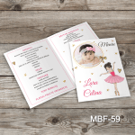 Meniu Botez cu poza - Balerina - MBF-59