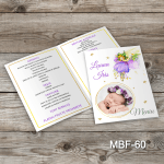 Meniu Botez cu poza - Zana Florilor - MBF-60