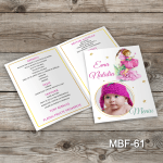 Meniu Botez cu poza - Zana Florilor - MBF-61