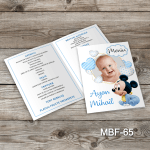 Meniu Botez cu poza - Mickey Mouse - MBF-65