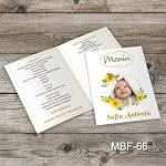 Meniu Botez cu poza - Floarea Soarelui - MBF-66