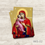 Marturii Iconite Magnetice - 7x5 cm - Maica Domnului cu pruncul Iisus Hristos - IMS-02