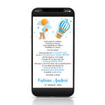 Invitatie digitala botez baieti - IDB-15