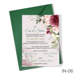 Invitatii nunta cu decoratiuni florale - IN-06 - imagine 2