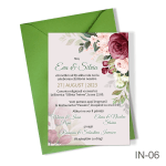 Invitatii nunta cu decoratiuni florale - IN-06 - imagine 3