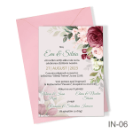 Invitatii nunta cu decoratiuni florale - IN-06 - imagine 4