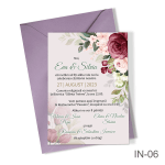 Invitatii nunta cu decoratiuni florale - IN-06 - imagine 5