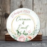 Magneti rotunzi personalizati marturii nunta - MCNR-10