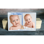 Magnet personalizat botez cu 2 poze - Ursulet - MNO-094