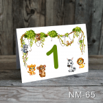 Numere de masa botez - jungla - NM-65 - imagine 3
