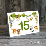Numere de masa botez - jungla - NM-65 - imagine 8