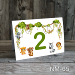 Numere de masa botez - jungla - NM-65 - imagine 4