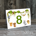 Numere de masa botez - jungla - NM-65