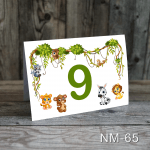 Numere de masa botez - jungla - NM-65 - imagine 6