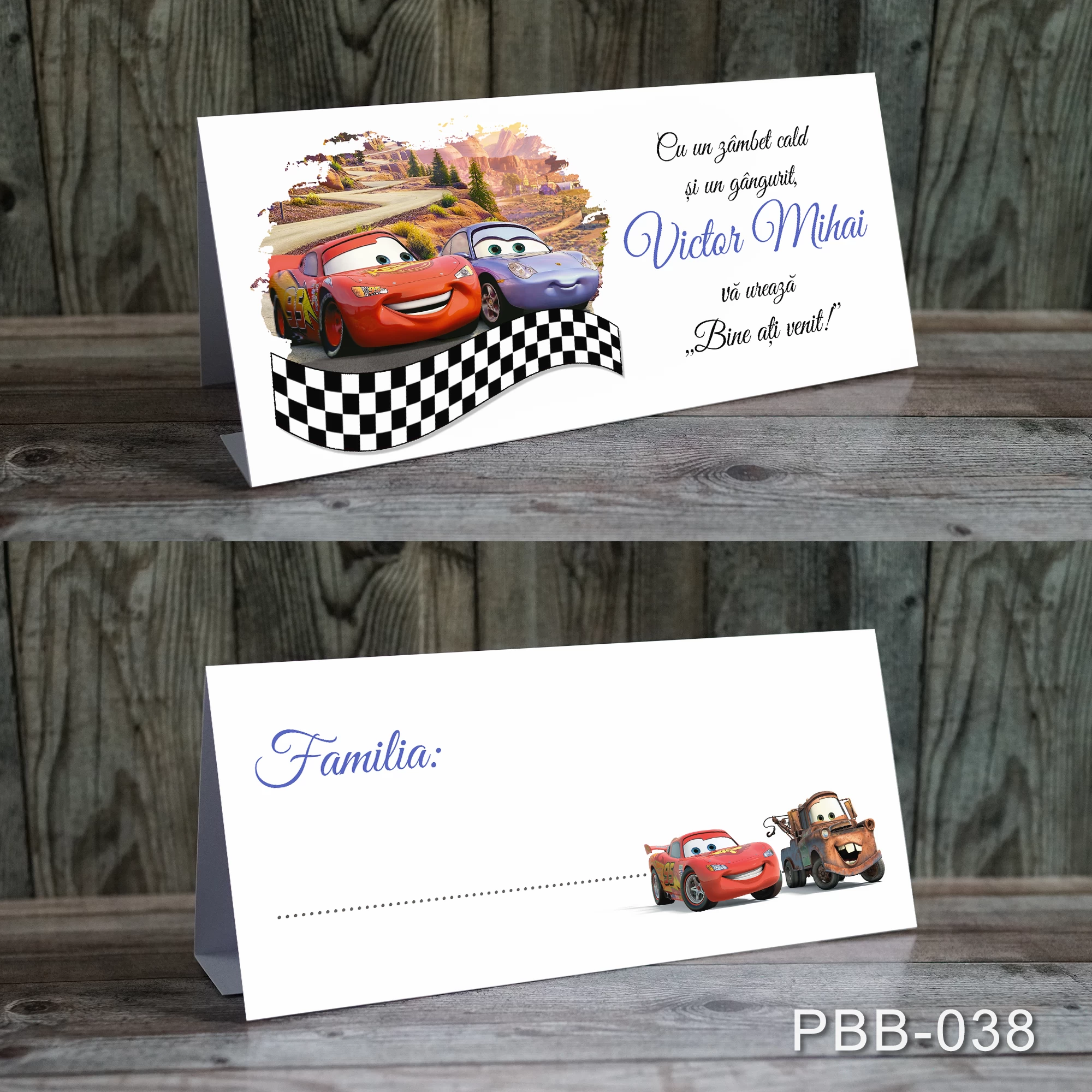 plicuri bani carduri masa botez PBB-038 fulger mcqueen cars Plic de bani botez - Fulger McQueen - Cars - PBB-038 - imagine 1