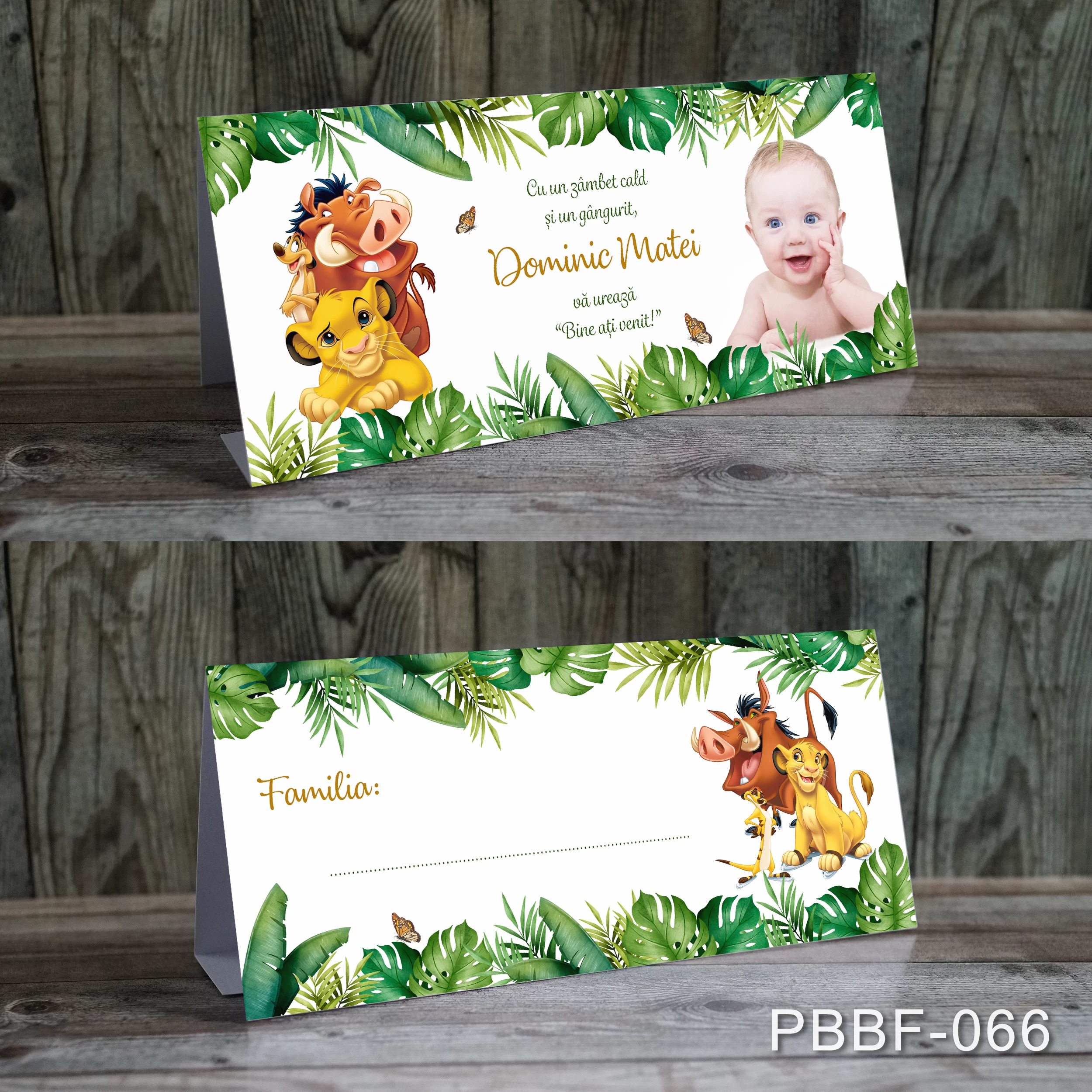 plicuri de bani botez cu poza PBBF-066 Plic de bani cu poza - Simba - Lion King - PBBF-066 - imagine 1
