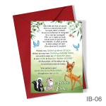 Invitatii botez cu plic colorat - Bambi - IB-06 - imagine 2