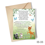 Invitatii botez cu plic colorat - Bambi - IB-06 - imagine 3