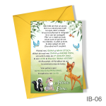 Invitatii botez cu plic colorat - Bambi - IB-06 - imagine 4