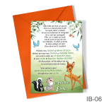 Invitatii botez cu plic colorat - Bambi - IB-06 - imagine 5