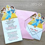 Invitatii botez fete - Decupate - Printese Disney - IBD-04 - imagine 2