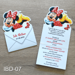 Invitatii botez fete - Decupate - Minnie Mouse - IBD-07
