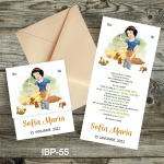 Invitatii botez cu plic colorat - Alba ca Zapada - IBP-55 - imagine 3