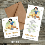 Invitatii botez cu plic colorat - Alba ca Zapada - IBP-55 - imagine 5