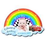 Marturii botez magnetice curcubeu - Fulger McQueen - Cars - MCC-35 - imagine 2