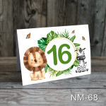 Numere de masa botez - Safari - NM-68 - imagine 8